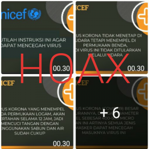 HOAX, Beredar Informasi Penting dari UNICEF Terkait Corona