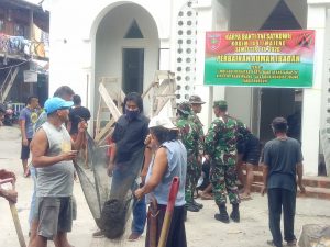 Kodim 1401 Majene Gelar Karya Bhakti Perbaiki Mesjid