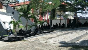 Batalyon B Pelopor Siagakan 1 SSK Pasukan di DPRD Parepare