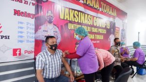 284 Personil Polres Toraja Divaksin Covid-19 Tahap I