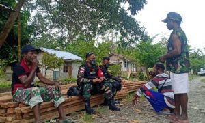 Jaga Stabilitas Keamanan, Tni Kunjungi Kampung Binaan di Perbatasan Papua