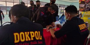 Ratusan Personil Batalyon B Pelopor Parepare Dites Urine Dadakan. Seperti Apa Hasilnya