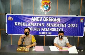 Hari ke-14 Operasi Siamasei di Pasangkayu, 91 Kendaraan Ditilang