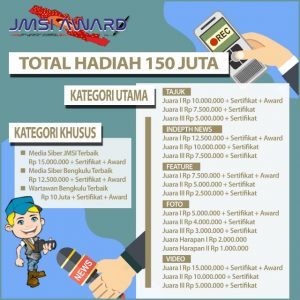 JMSI Gelar Sayembara Bagi Wartawan Berhadiah Ratusan Juta Rupiah