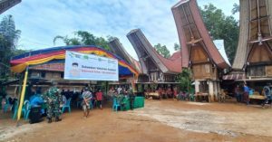 Vaksinasi Pemerintah Kecamatan Denpina Kolaborasi Kodim1414 dan PT Nagata Mikro Hidro