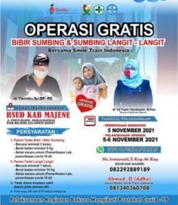 Operasi Bibir Sumbing Gratis, RSUD Majene Kerjasama Smile Train Indonesia