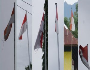 Sejumlah Instansi Pemerintah di Barru Kibarkan Bendera Robek dan Lusuh
