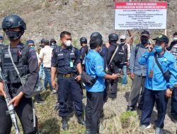 Brimob Parepare Amankan Eksekusi lahan Seluas 43.400 M2 di Kabupaten Sidrap
