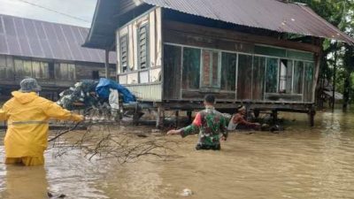 Air sungai nipa meluap di Bone