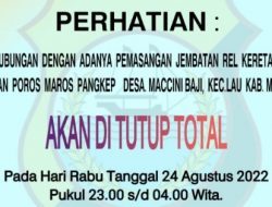 Sebentar Malam, Jalan Poros Maros Pangkep akan Ditutup Total, yang Hendak ke Makassar Patut Berfikir Ulang