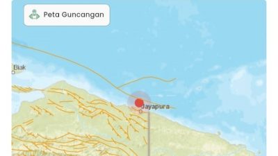 Sampai 24 Kali Kota Jayapura Diguncang Gempa Kemarin Hingga Siang Ini