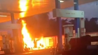 spbu kariango terbakar