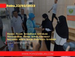 Hasna Syam Sosialisasi Gerakan Masyarakat Hidup Sehat (Germas) bersama mitra kerja Poltekkes Kendari