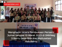 Pembukaan Persami di SMK 3 Bojo Barru dihadiri Babinsa