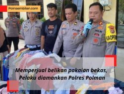 Memperjual belikan pakaian bekas, Pelaku diamankan Polres Polman