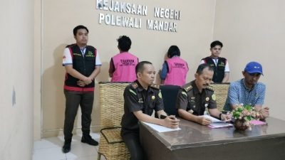 Kasus Korupsi di Polman, Dua Tersangka MI dan NT Akhirnya Ditahan