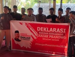 Barisan Soekarnois Wilayah Sulbar Deklarasi Dukungan Untuk Ganjar Pranowo