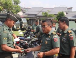 Tingkatkan Disiplin Lalulintas Kodim 1414/Tator Gelar Pengecekan dan Kelengkapan Kendaraan Dinas