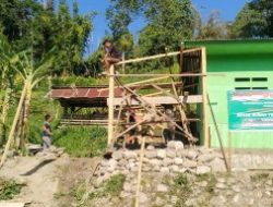 Satgas TMMD Kodim 1414/Tator Melanjutkan Program Pembangunan RTLH Di Dusun Ukka’
