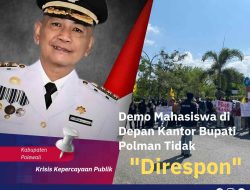 Demo Mahasiswa Depan Kantor Bupati Polman Enggan Direspon. Bupati Malah Kabur