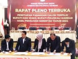 KPU Tetapkan Paslon ASSAMI Bupati dan Wakil Bupati Polman Terpilih