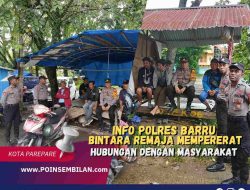 Kegiatan sambang & himbauan kamtibmas personel satuan binmas Polres Barru bersama Bintara Remaja di fungsi Binmas