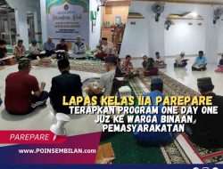 Tadarus Al Qur’an, Kalapas Kelas IIA Parepare Terapkan Program One Day One Juz Ke Warga Binaan Pemasyarakatan.