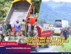 Satgas TMMD Ke 123 Kodim 1405/Parepare Kerahkan Dum Truck Angkut Material