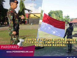 Danyon B Pelopor Satuan Brimob Polda Sulsel Pimpin Upacara Hari Kesadaran Nasional