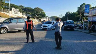 Dukung Kelancaran Upacara HKN, Disperkimtanhub Atur Lalu Lintas di Kawasan Kantor Gubernur Sulbar