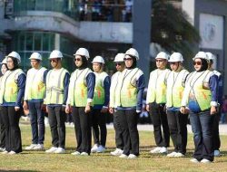 Semangat Jiwa Korsa, Tim Gerak Jalan PUPR Sulbar Meriahkan HUT ke-81 Kemerdekaan RI